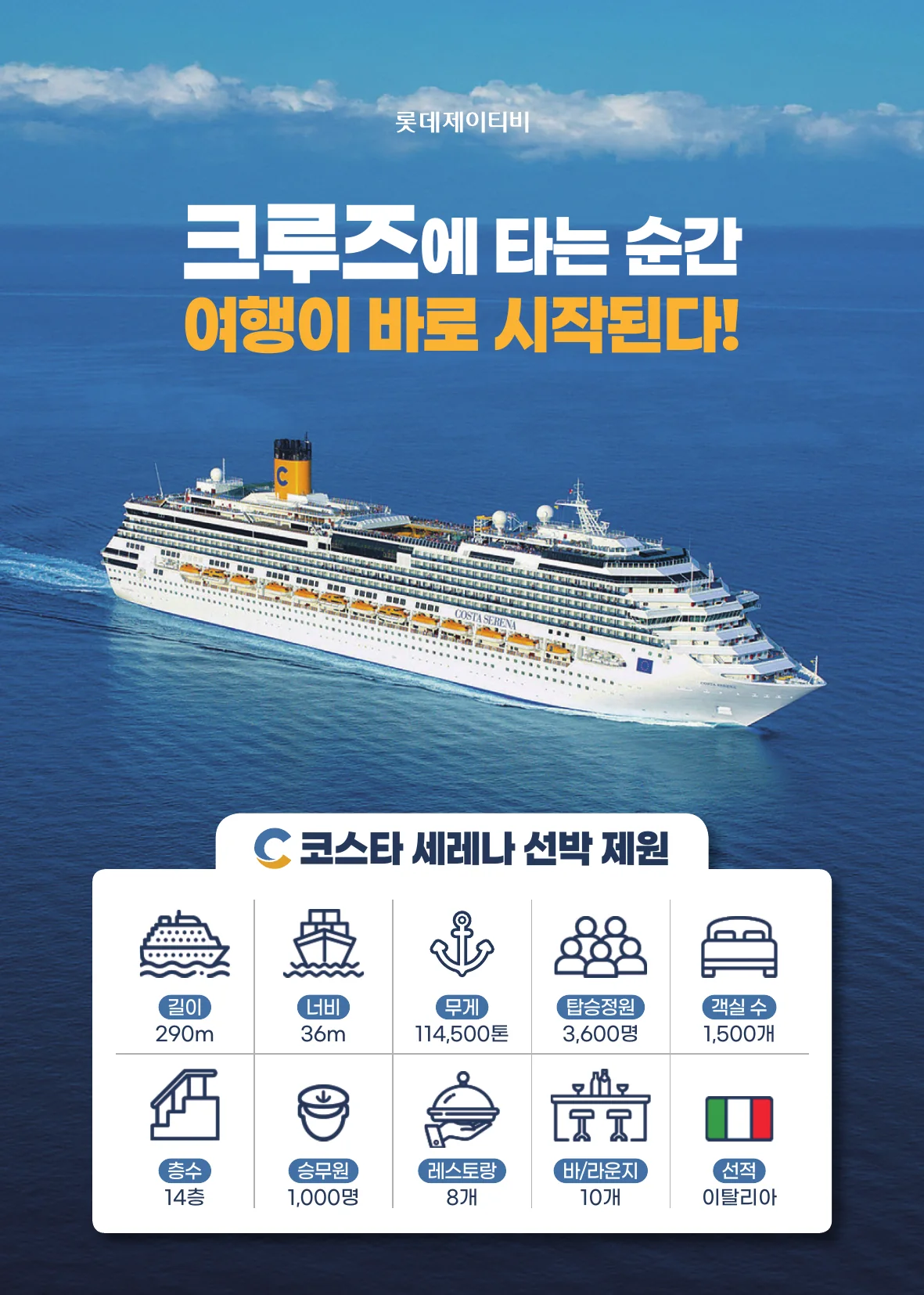 코스타 세레나 선박 제원