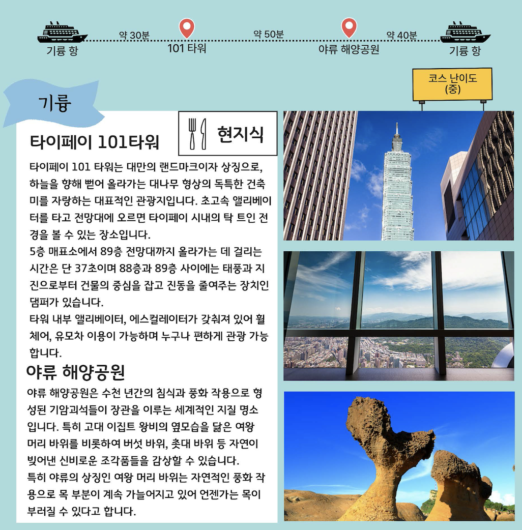 김용빈 팬클럽 기항지 관광 B코스